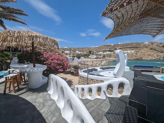Jackie O' Beach Club Bar in Paradise Beach, Mykonos